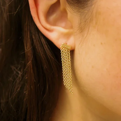 lange gouden oorbellen