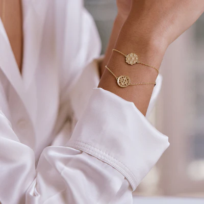 gouden armband met roos