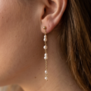 MILA GOLD parel oorbellen bruid